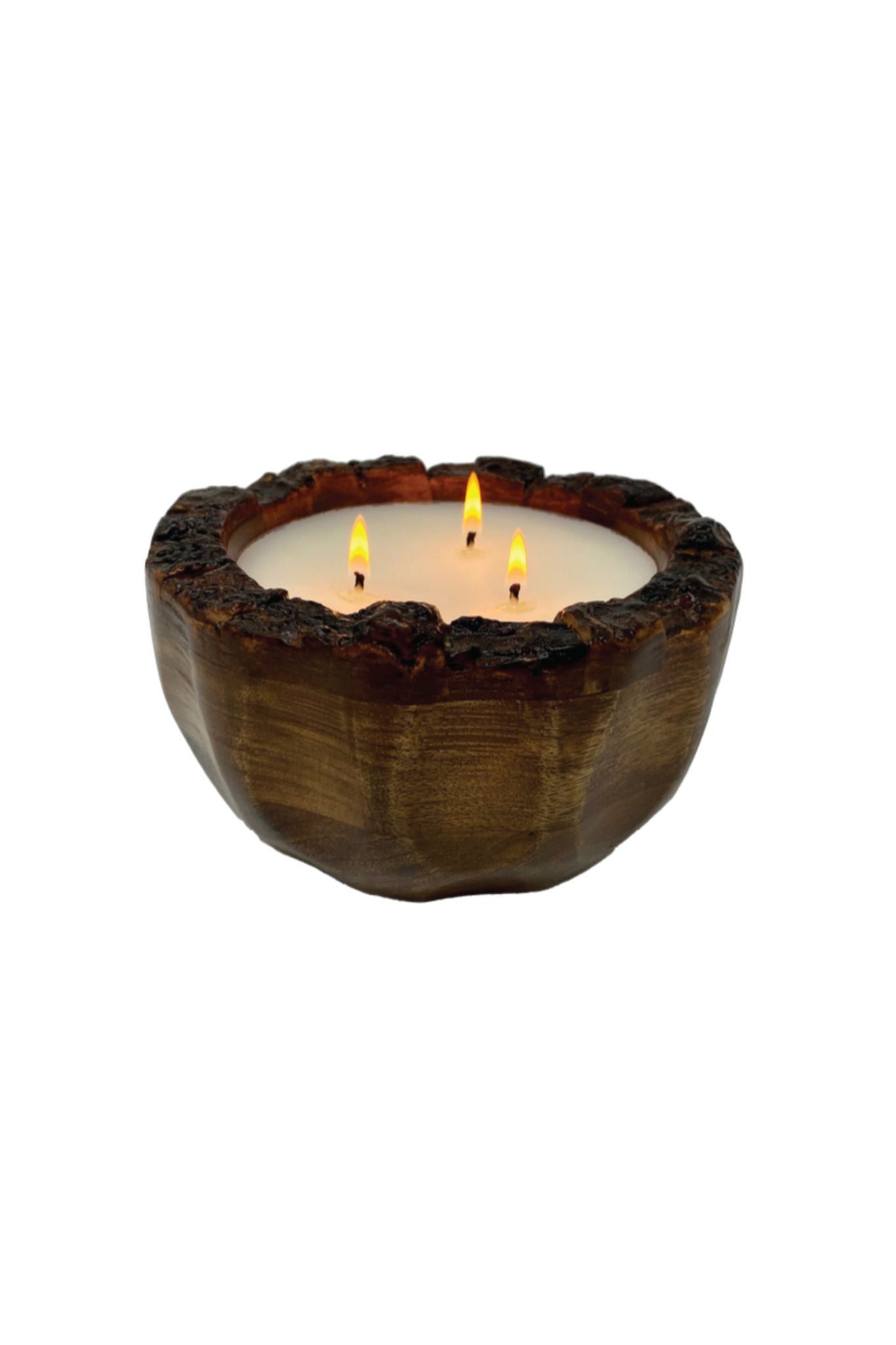 Endurance Small Candle Wood Bowl (Tobacco Bark)