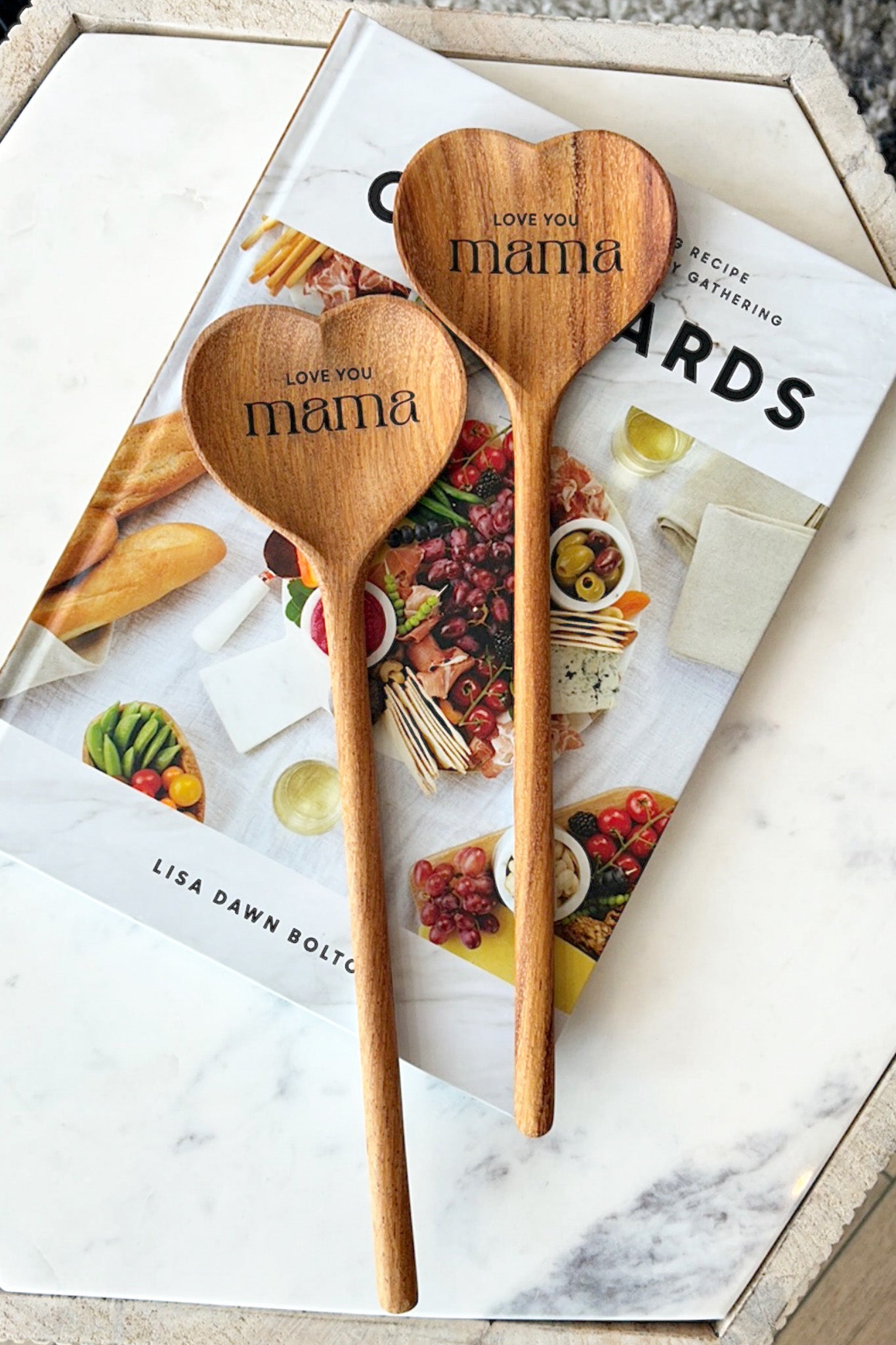 Love You Mama Wooden Heart Spoon
