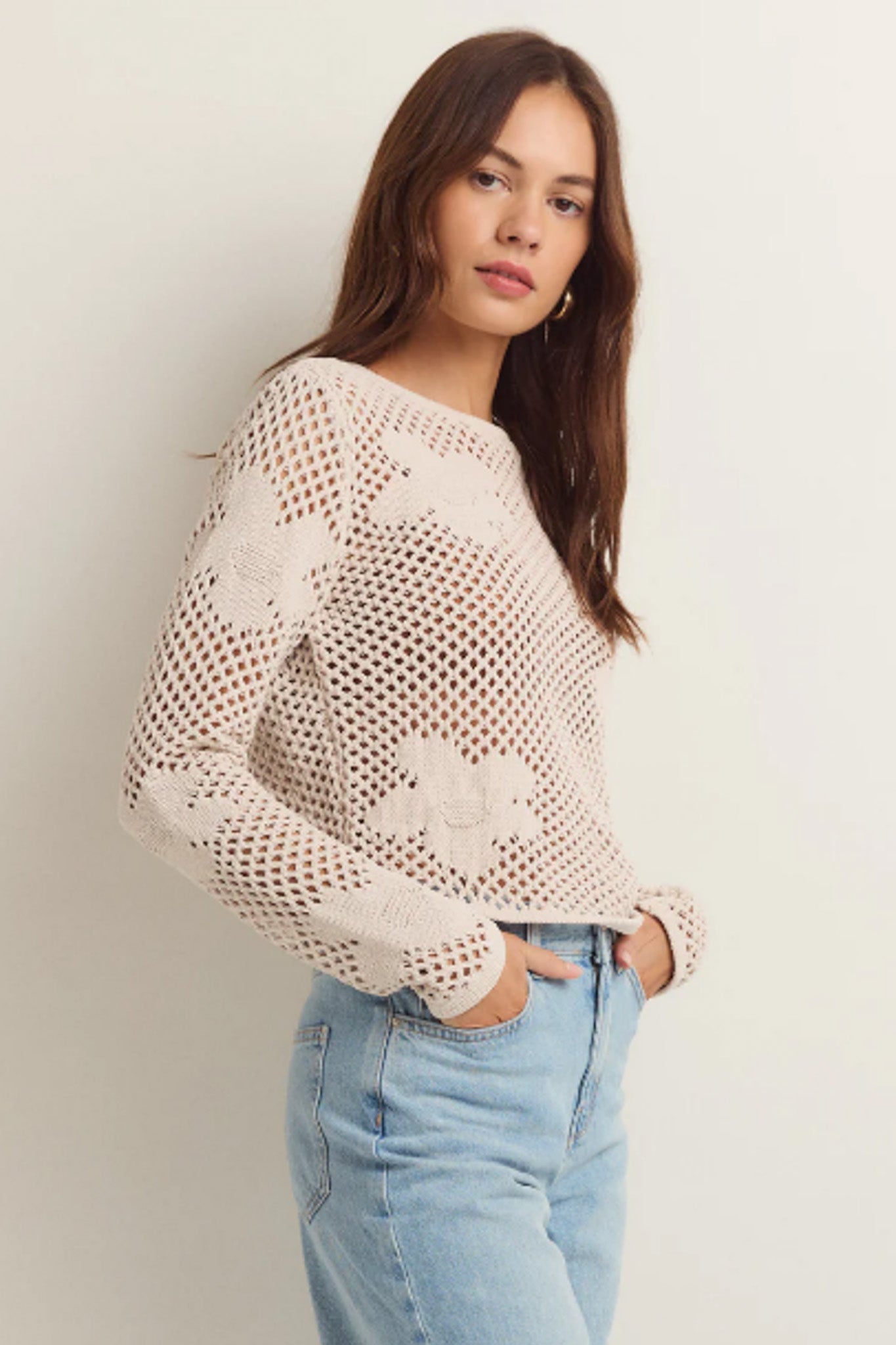 Blossom Floral Sweater (Natural)