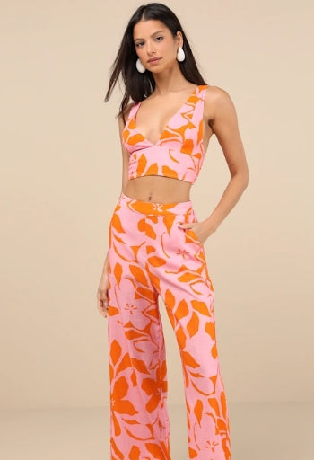 Bora Bora Wide Leg Pant - Pink