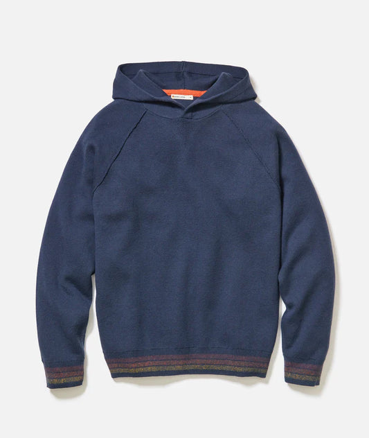 Varsity Sweater Hoodie - Navy