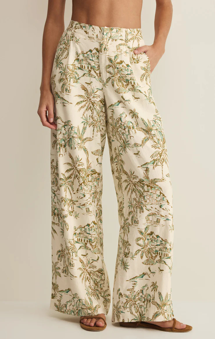Overlook Tiki Linen Pant - Island Coconut