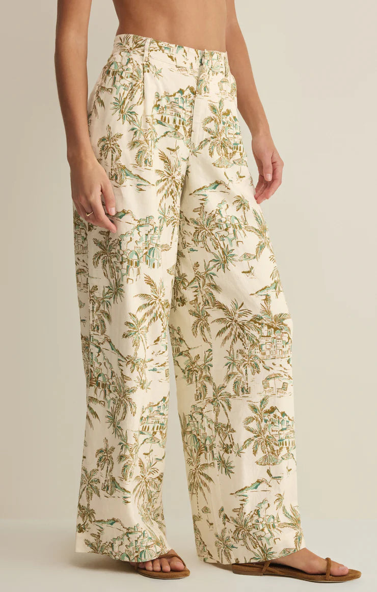 Overlook Tiki Linen Pant - Island Coconut