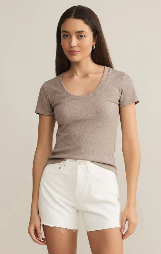 Sirena Short Sleeve- Heather Taupe