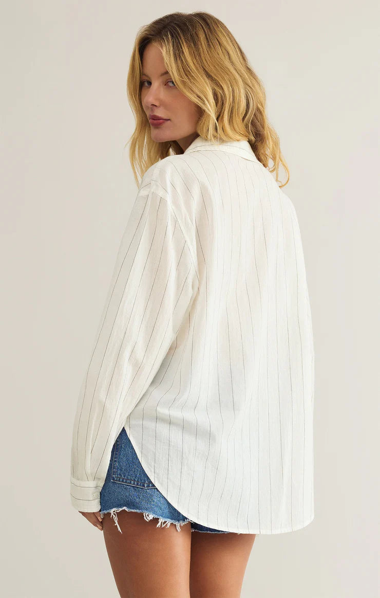 Seaport Striped Shirt- White