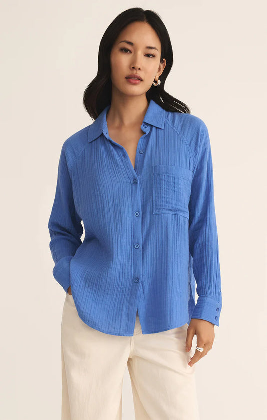 The Perfect Airy Top - Bay Blue