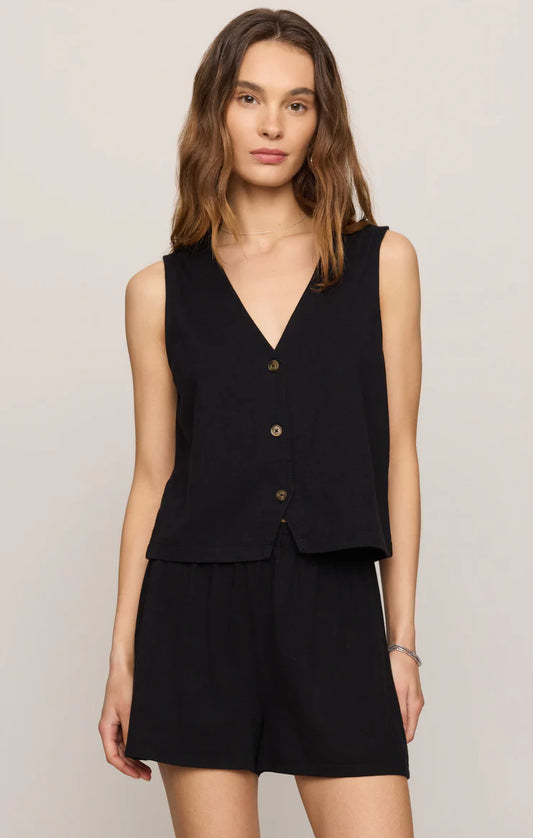 Noelle Jersey Top - Black