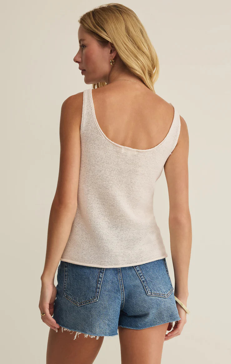 Perch Linen Tank - Cloud