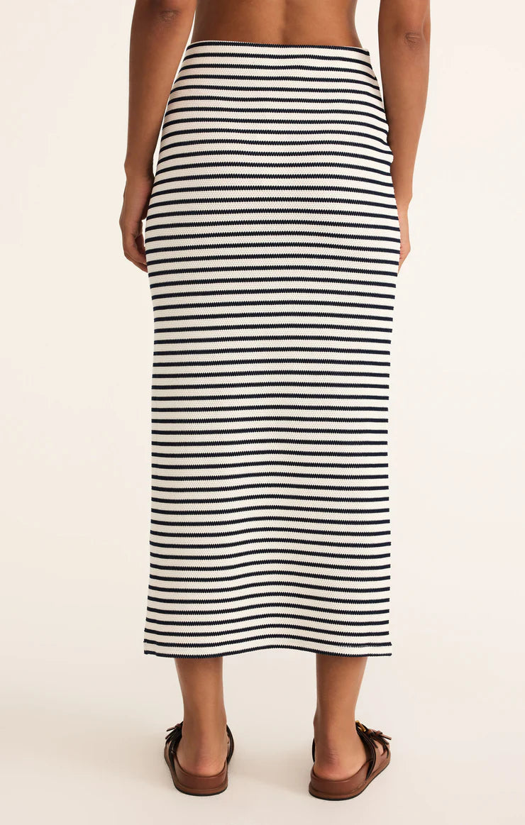 Ainslie Stripe Midi Skirt - Eclipse