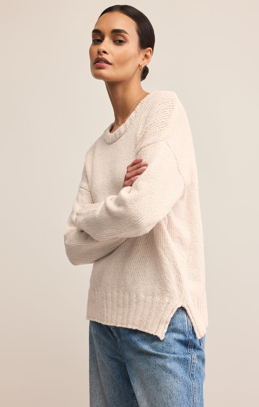 Beck Textured Sweater - Crystal