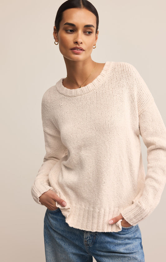 Beck Textured Sweater - Crystal