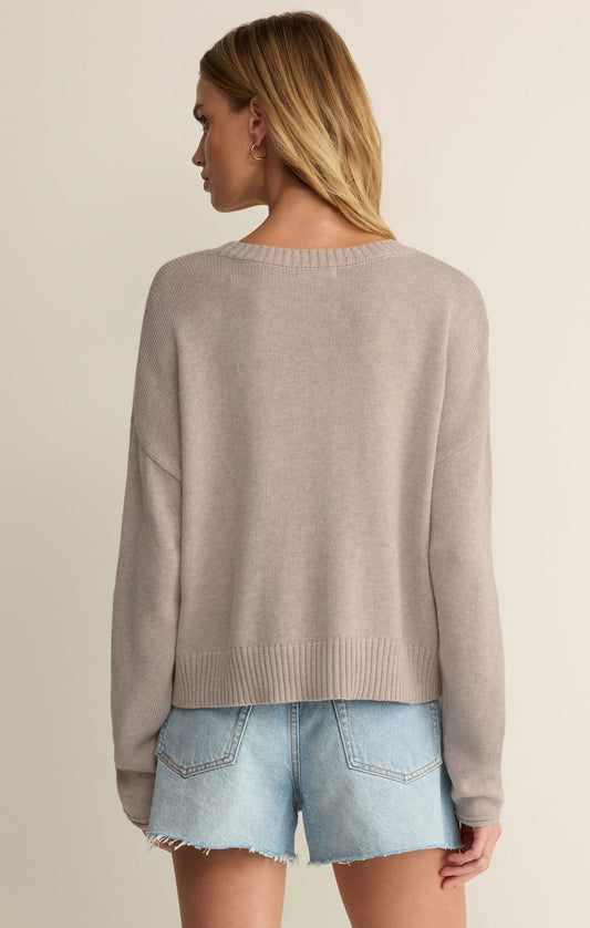 Sienna Patriot Sweater - Light Heather