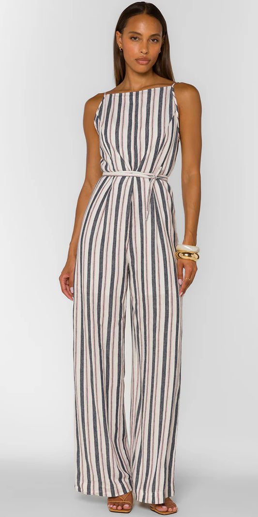 Brenna Wide Leg Jumpsuit - Blue Night