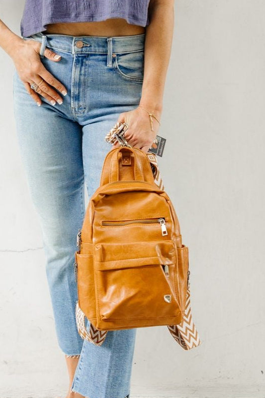 Bri Convertible Backpack Sling - Camel