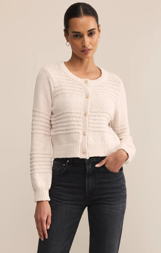 Between The Lines Cardigan - Crystal
