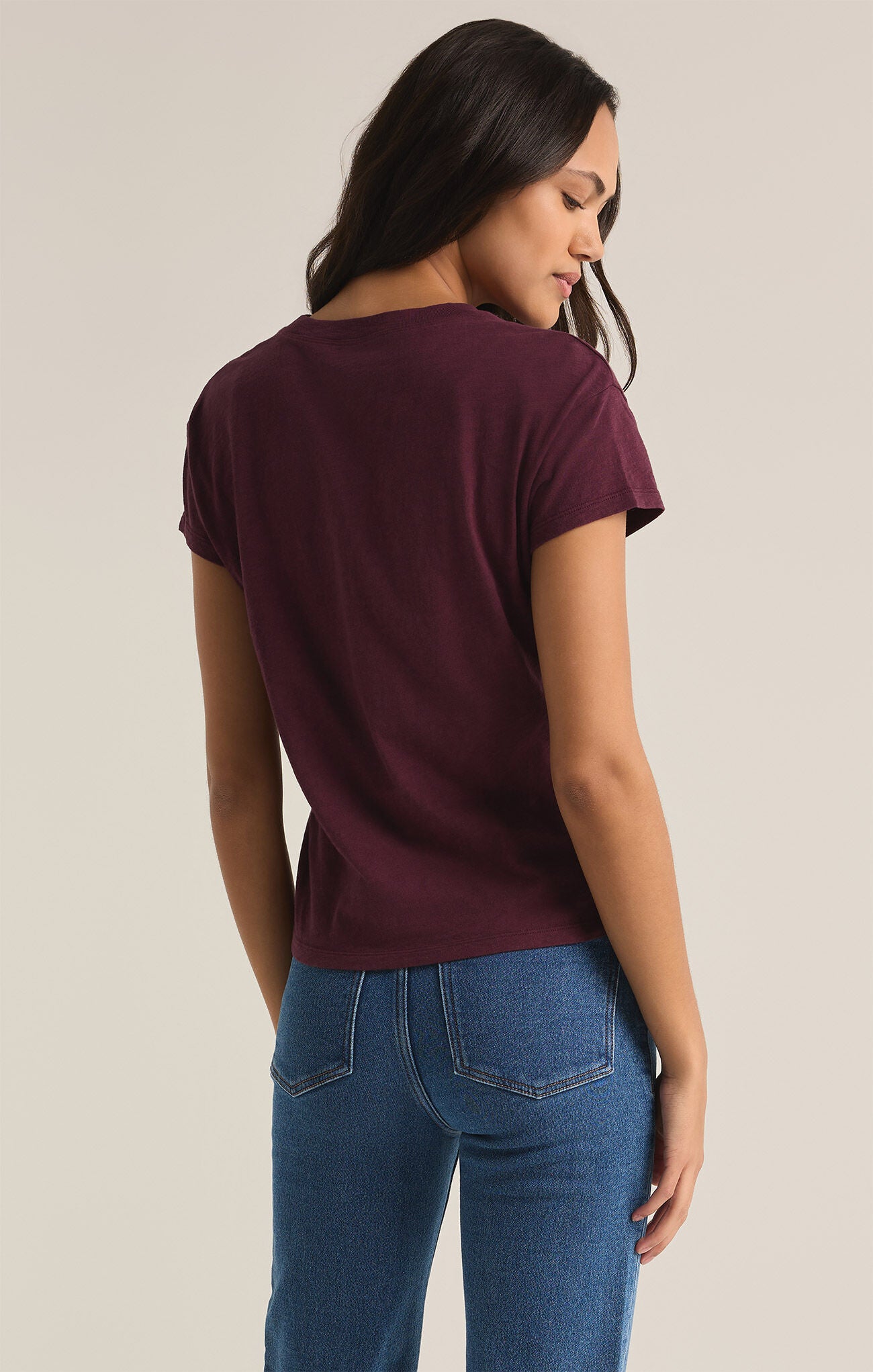 Modern Slub Tee - Berry Wine