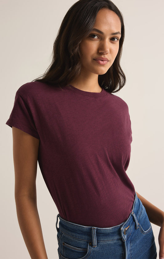 Modern Slub Tee - Berry Wine