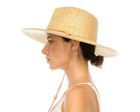 Summer Straw Rancher Hat w/ Chin Cord