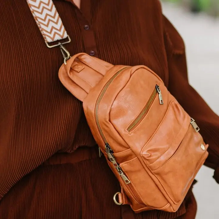 Bri Convertible Backpack Sling - Camel