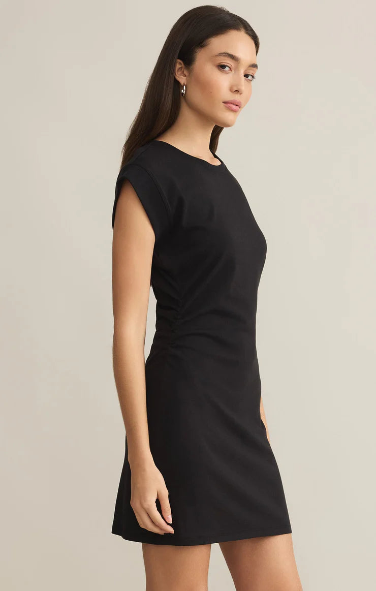Camino Textured Mini Dress - Black