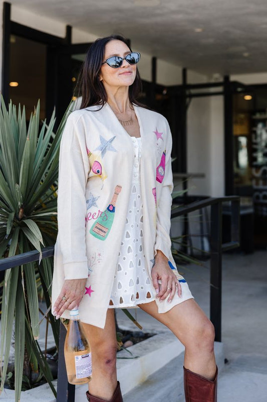 Festive Cardigan - Sand
