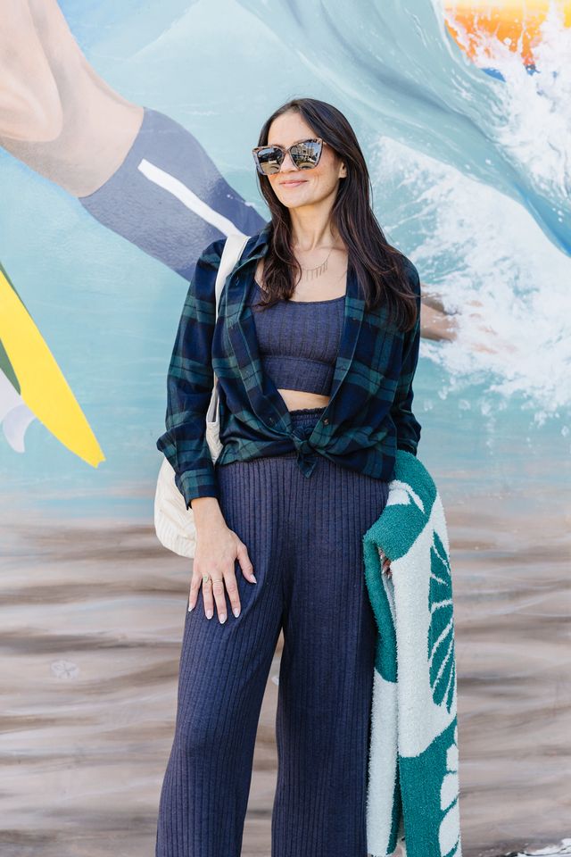 Jane Relaxed Cotton Shirt - Evergreen Plaid