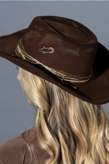 Western Cowgirl Hat - Chocolate