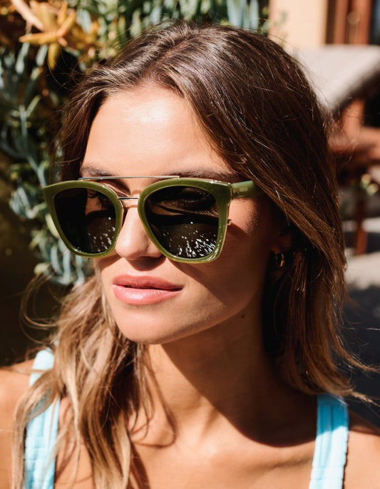 Chloe Polarized Sunglasses - Moss / Green