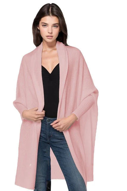 Cashmere Cocoon Shawl Jacket - Blush