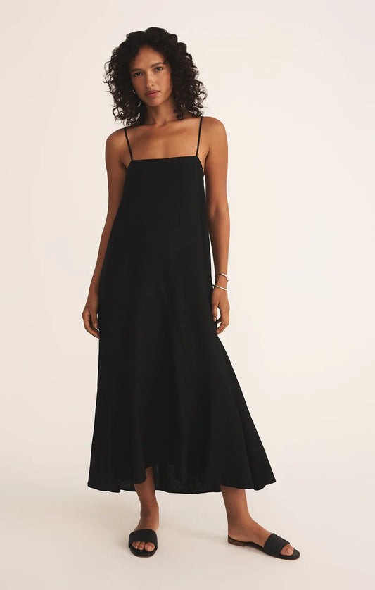 Coast Linen Maxi Dress - Black