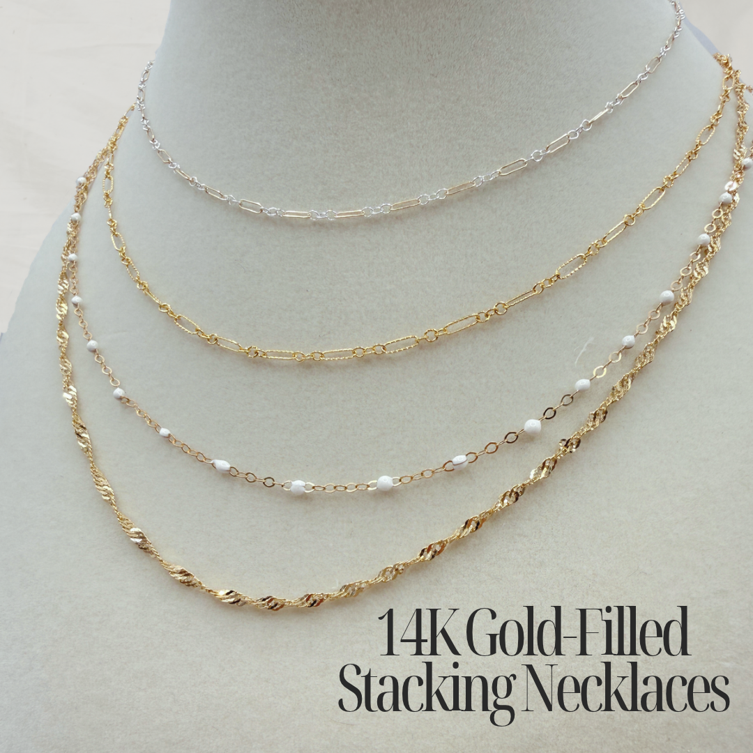 Singapore Twist Stacking Necklace