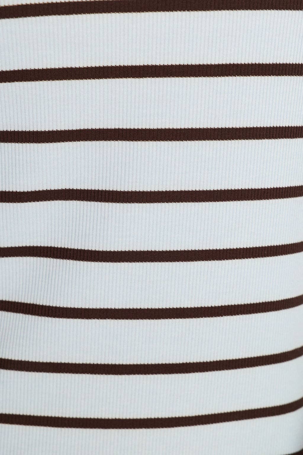 Picture of brown and blue striped fabric.