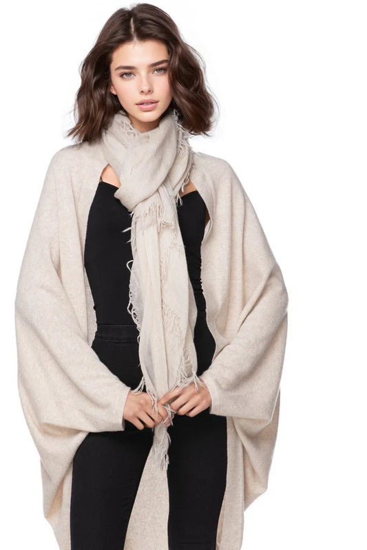 New York Parkway Cashmere Scarf - Fawn