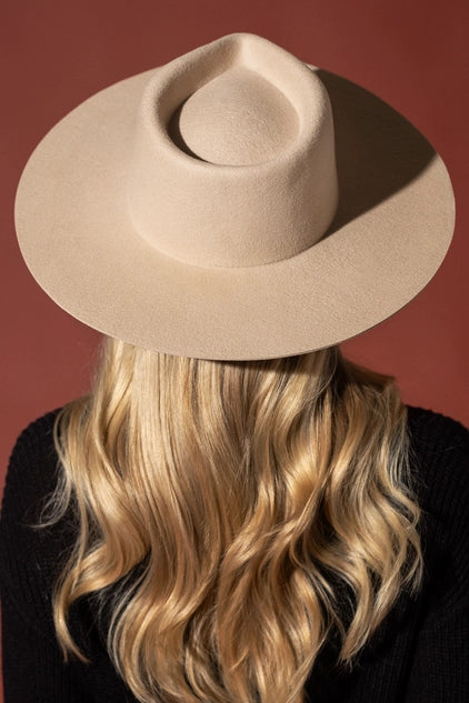 100% Australian Wool Teardrop Panama Hat - Ecru
