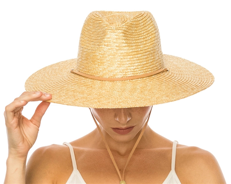 Summer Straw Rancher Hat w/ Chin Cord