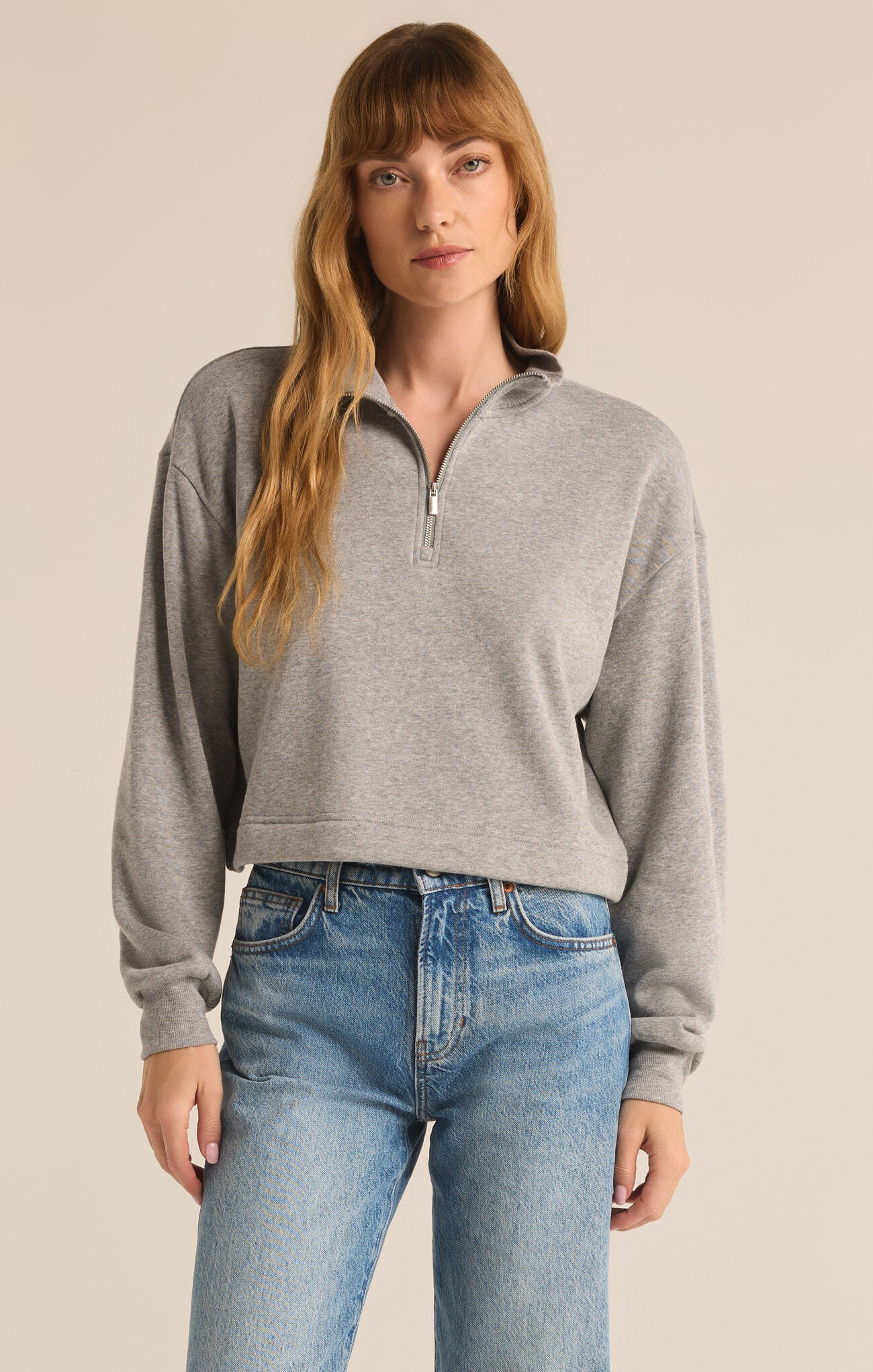 Feeling The Moment Sweatshirt - Heather Grey