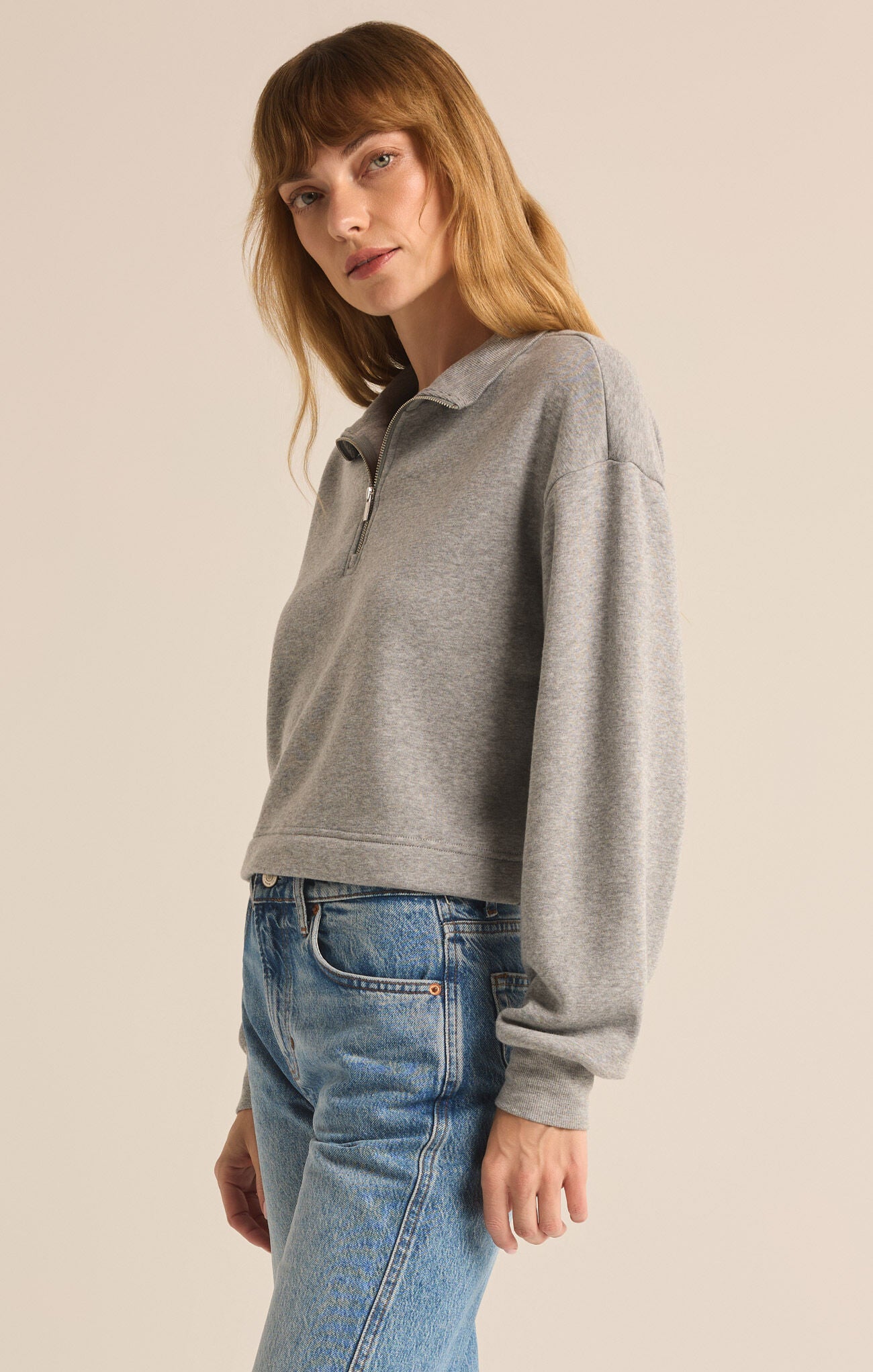 Feeling The Moment Sweatshirt - Heather Grey