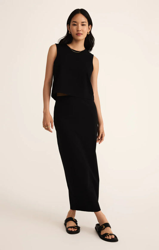 Gail Midi Skirt - True Black