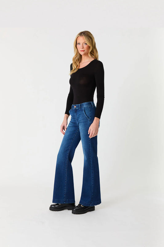 Gina Denim Trouser - Moody Blue