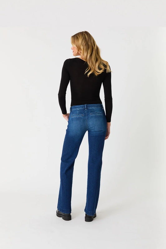 Gina Denim Trouser - Moody Blue