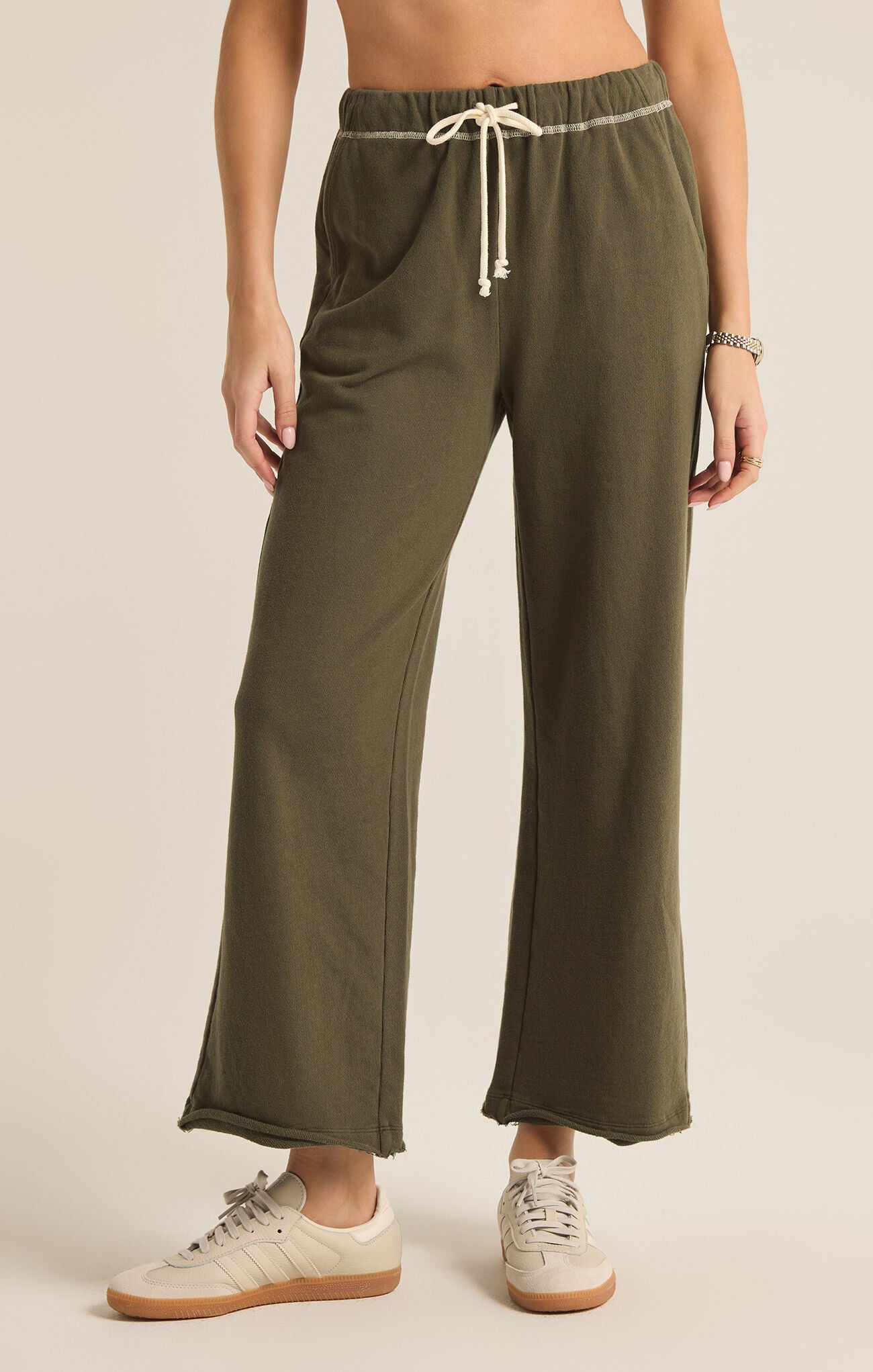 Huntington French Terry Pant - Grape Leaf