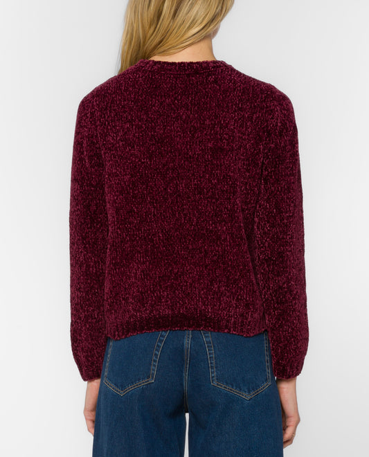 The Corina Sweater - Cabernet
