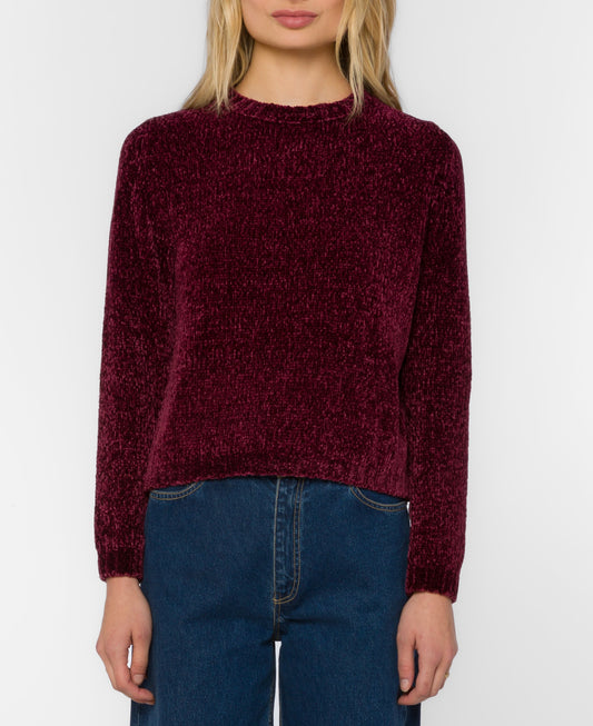 The Corina Sweater - Cabernet