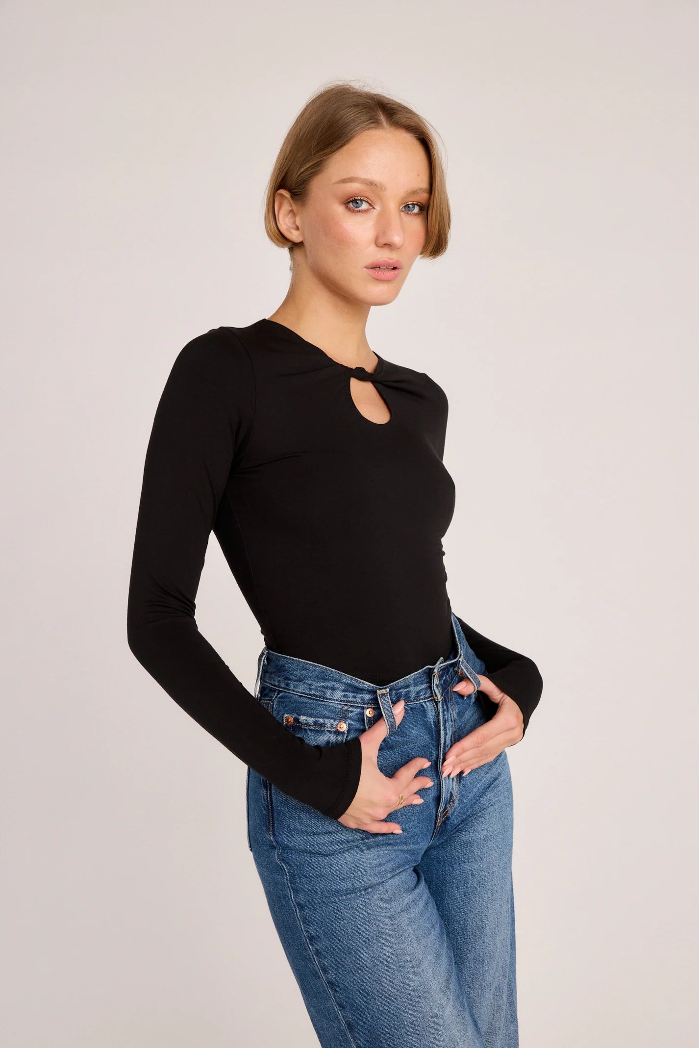 Kristy Long Sleeve Top - Black