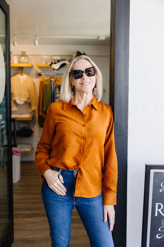 The Tina Long Sleeve - Burnt Henna