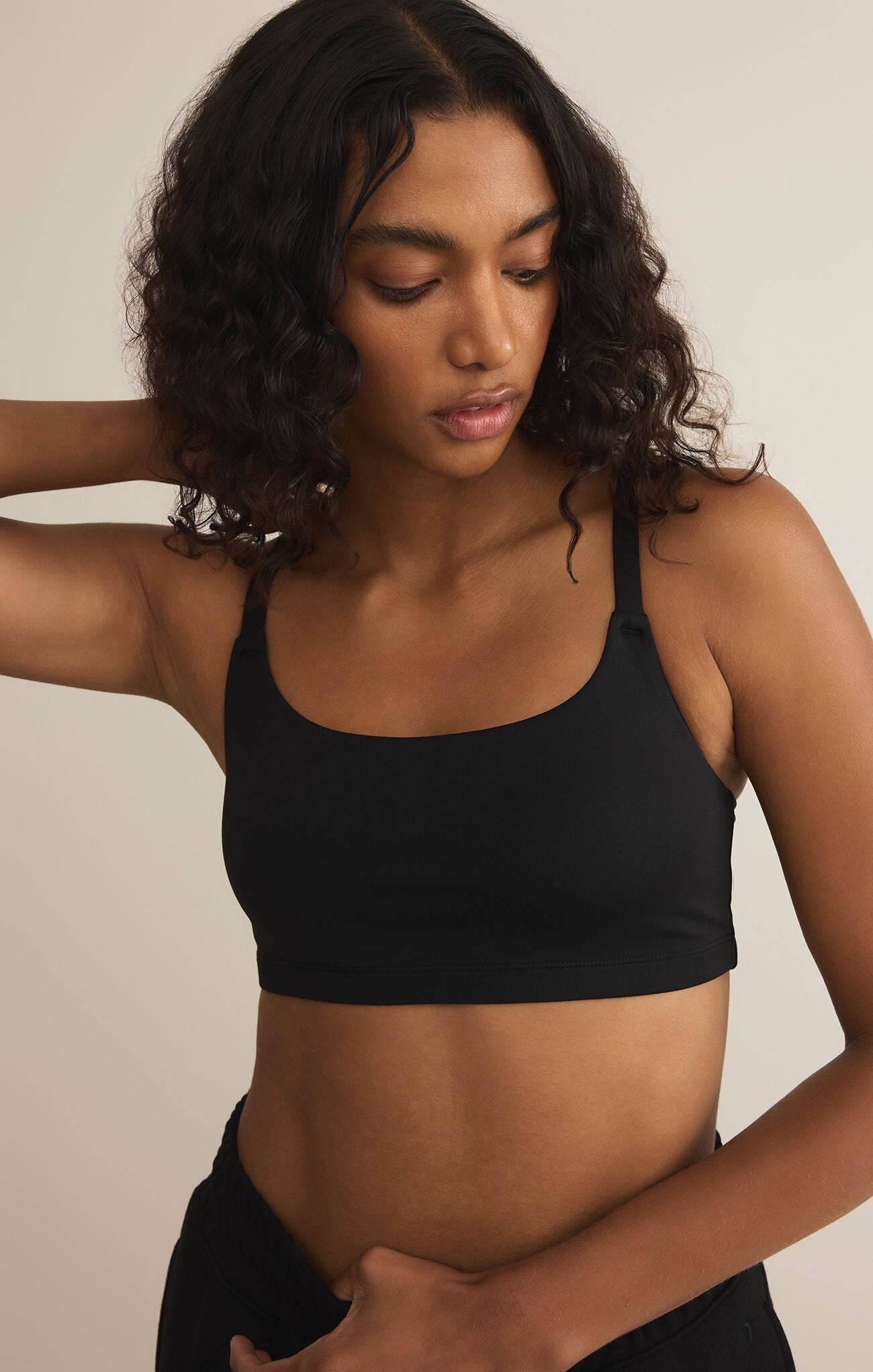 Luxe Smooth Jersey Bralette - Black