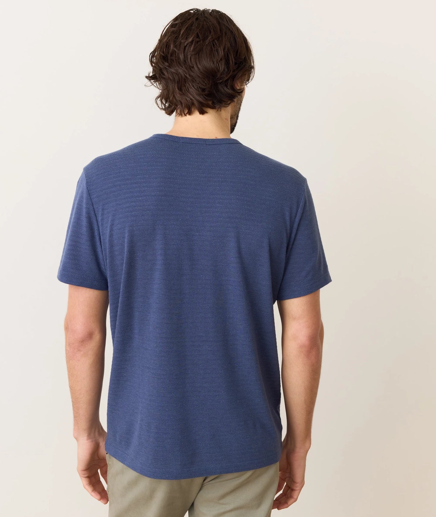 Signature Jacquard Crew Tee - Mood Indigo