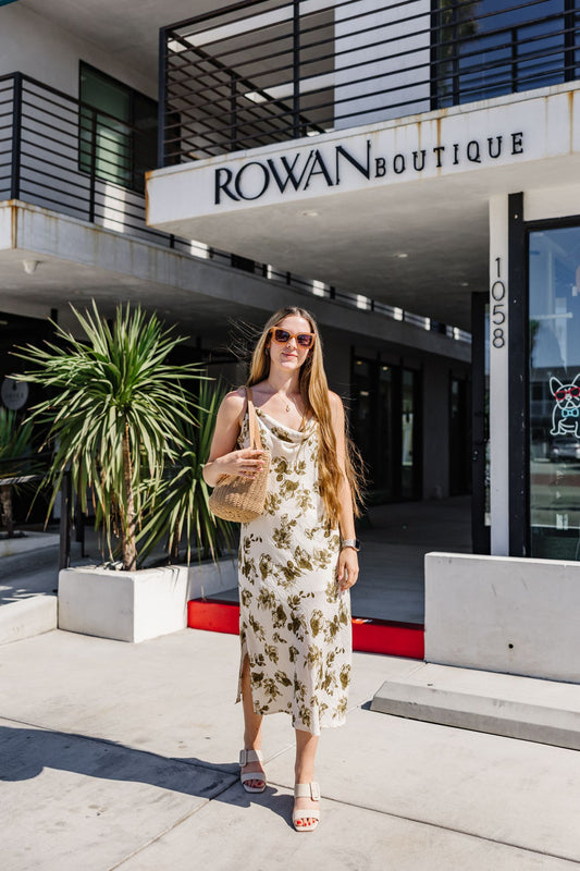 Talulu Midi Dress - Olive Shrub