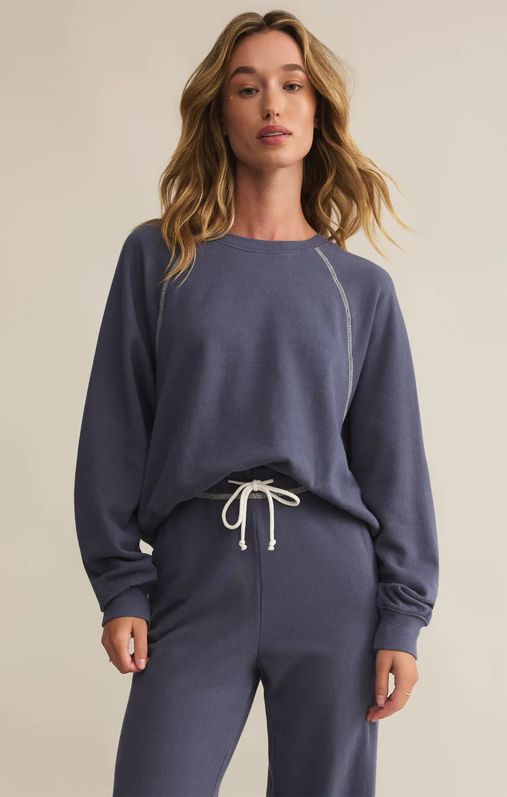 Reset French Terry Sweatshirt - Worn Blue