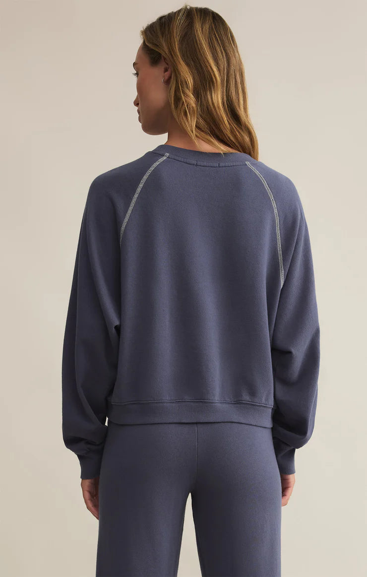 Reset French Terry Sweatshirt - Worn Blue